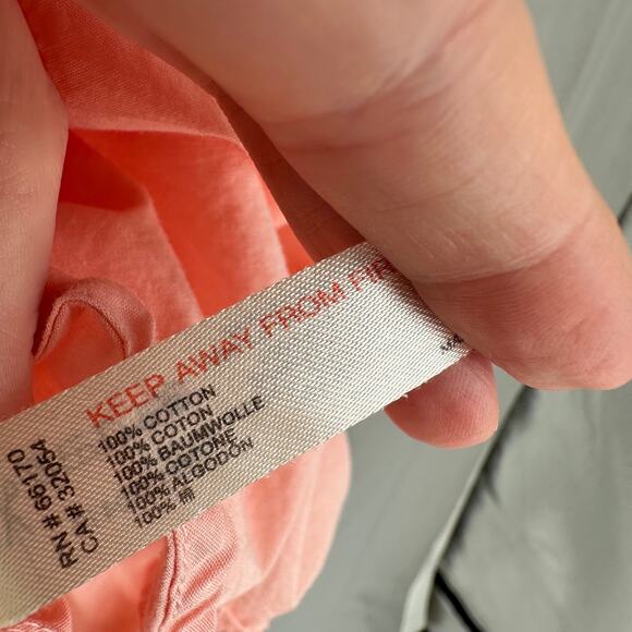 Free People Top Womens Small Pink Button Poplin Oversized Tunic Cotton Pastel - Picture 4 of 8